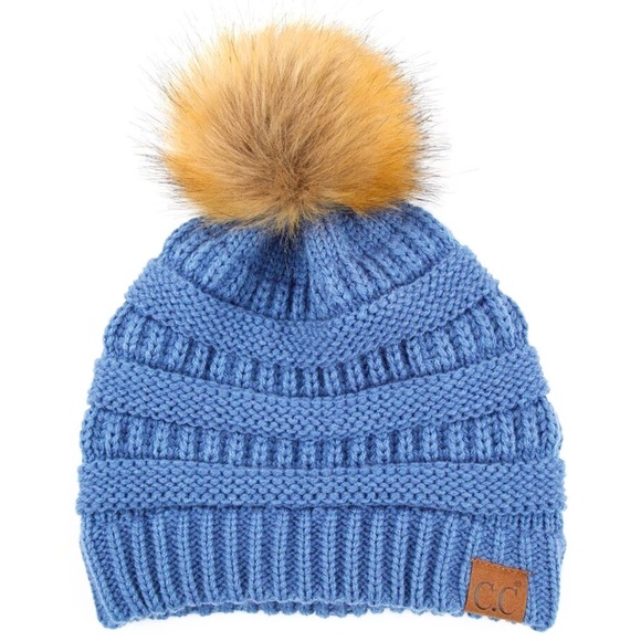C.C 3pc Knit Warm Pom Beanie Gloves Scarves Set main image 6
